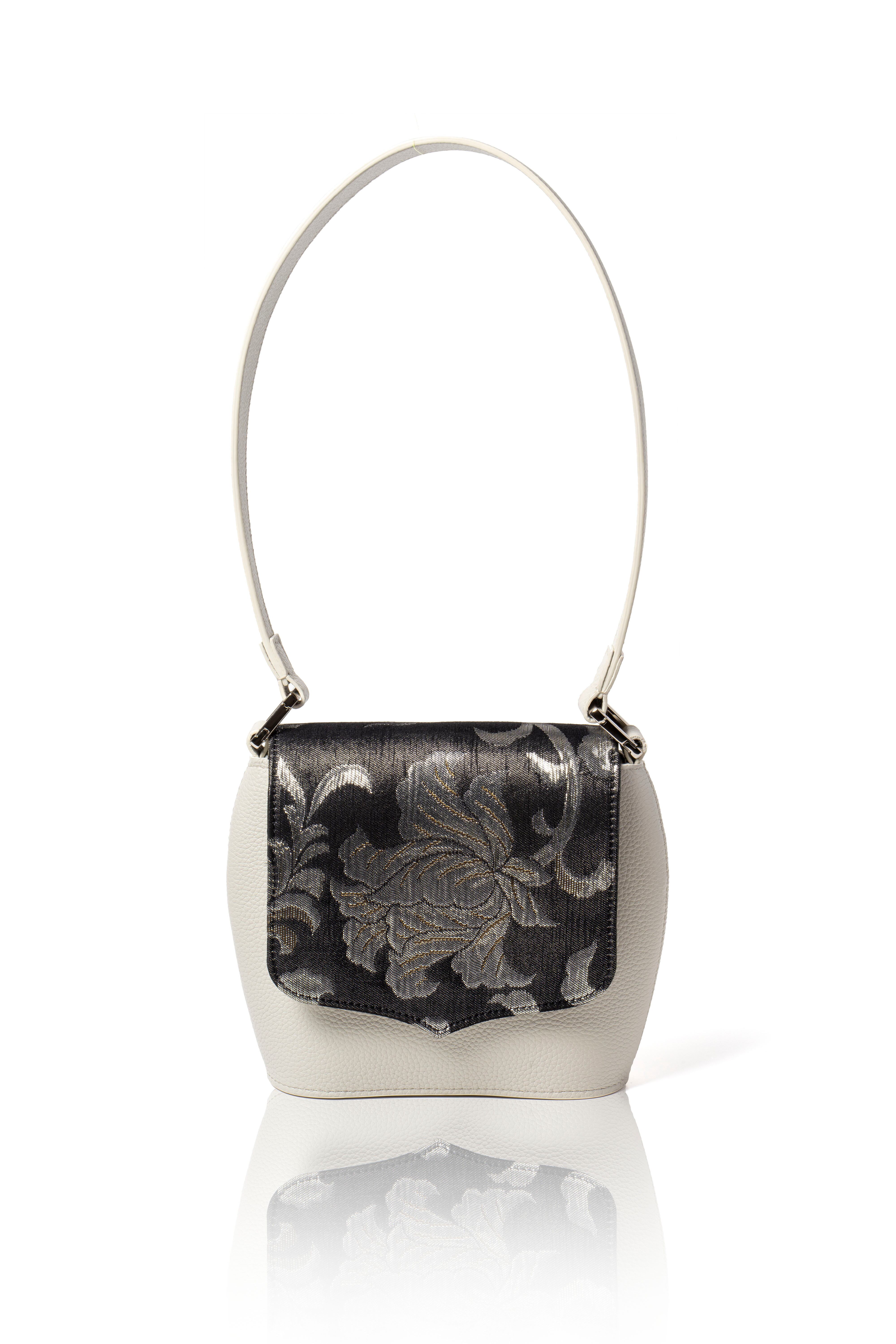 JRxSJサムバック/MASTERPIECE COLLECTION/古代金錦-カーフ/唐花/黒銀xグレー/JSAM2-25-KODKca-M1-4