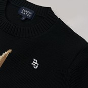 PEARLY GATES パーリーゲイツ ラビット柄 ニットセーター サイズ 1 /ブラック系/レディース/ゴルフ/ウサギ柄/非売品