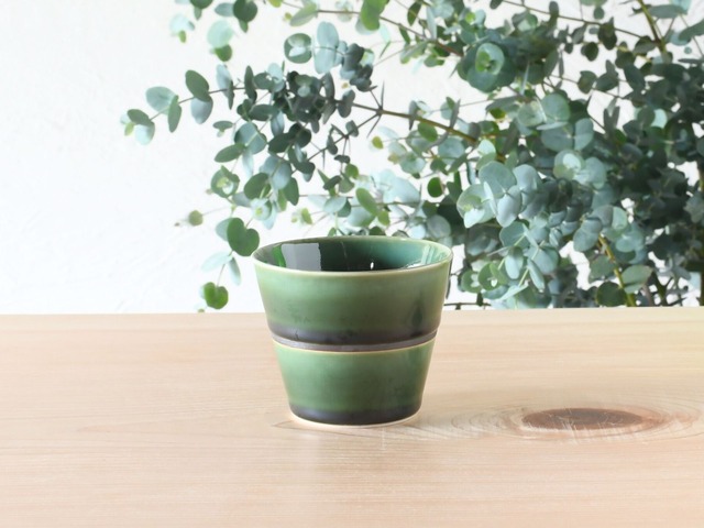 ＊ARITAYAKI STOREオリジナル＊　有田焼　福泉窯　マルチカップ（織部釉）　Type:SABI