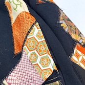 【hoodi58】 Remake Hoodie black × kimono