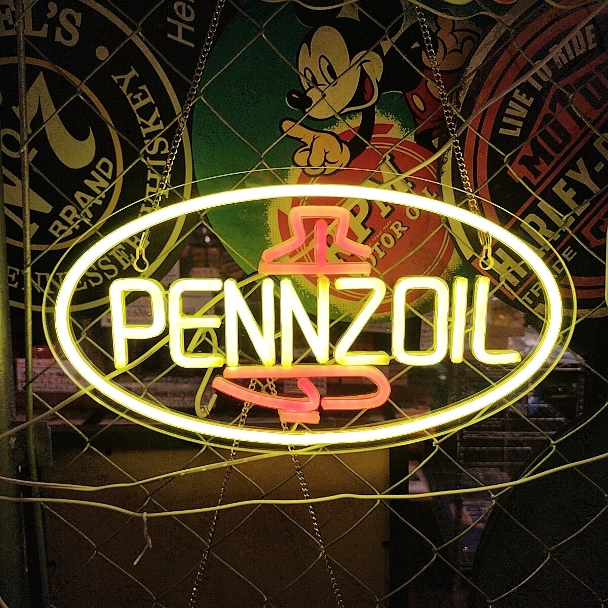 PENNZOIL ペンズオイル PENNZOIL 看板 76cm ガレージ 世田谷ベース 