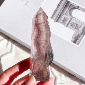 Pyrite on Fluorite Point 3 ✧ フローライト&パイライト ポイント (共生)