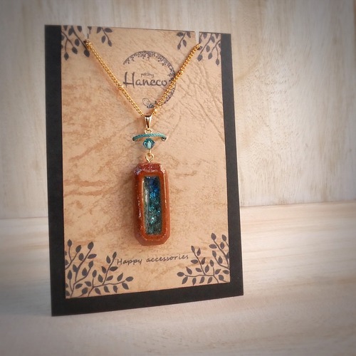 陶器ネックレス  みずたまりno.14 小窓