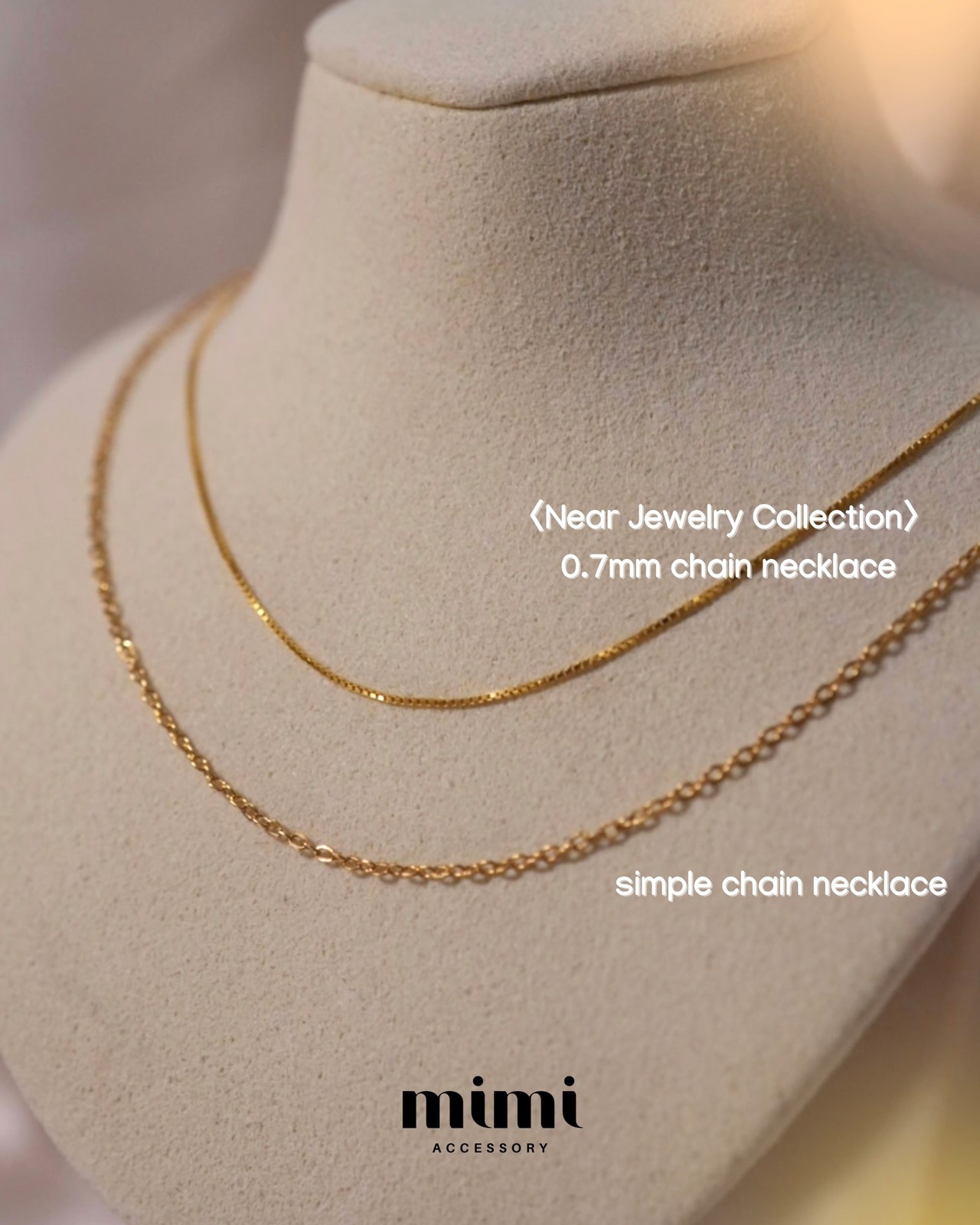 〈Near Jewelry Collection〉 0.7mm chain necklace
