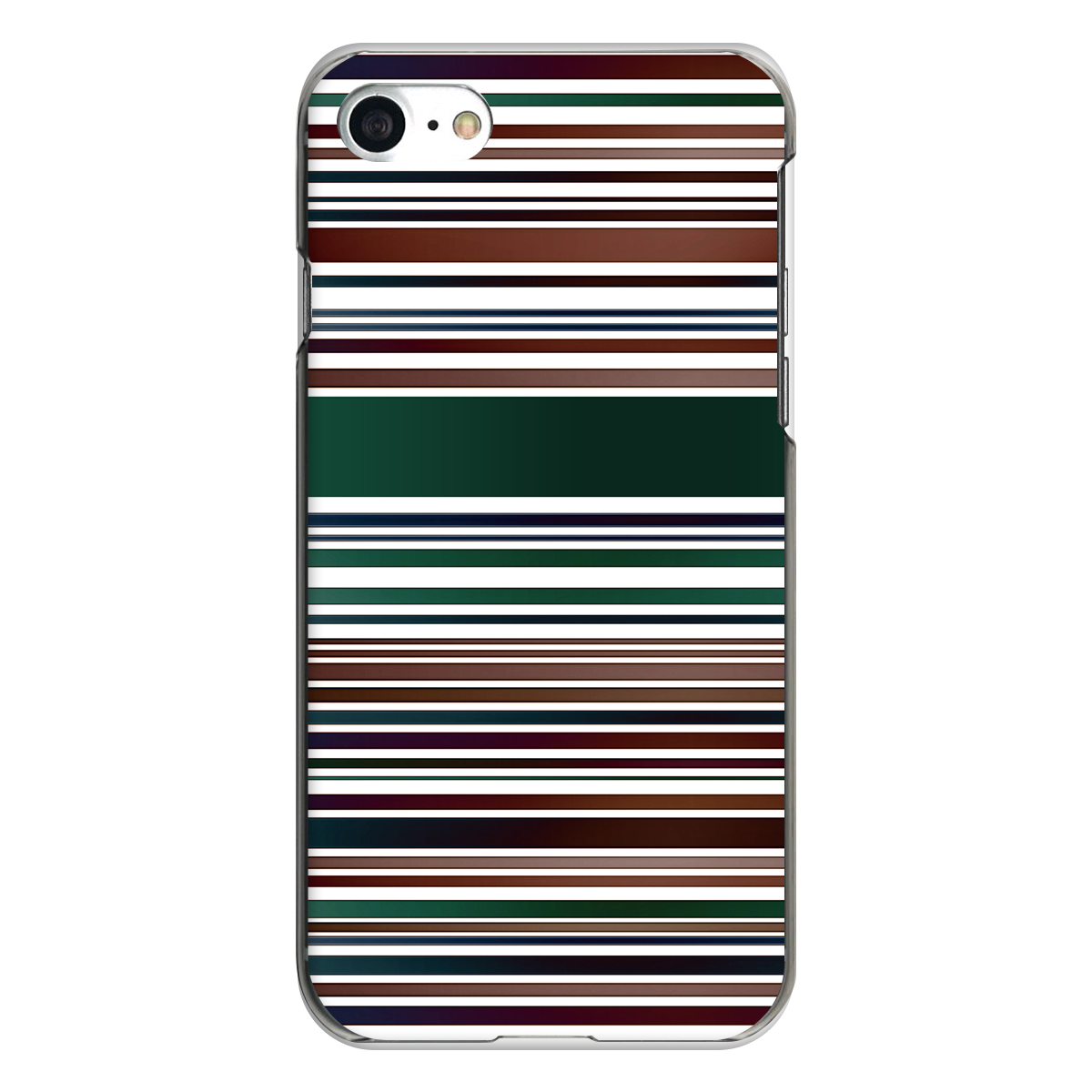 iPhone対応 スマホ ハードケース クリア ストライプナチュラル モダン デザイナーズ 【iPhone17 / iPhone16e / AQUOS / Xperia 他 iPhone / Android ほぼ全機種対応】 |desr2070