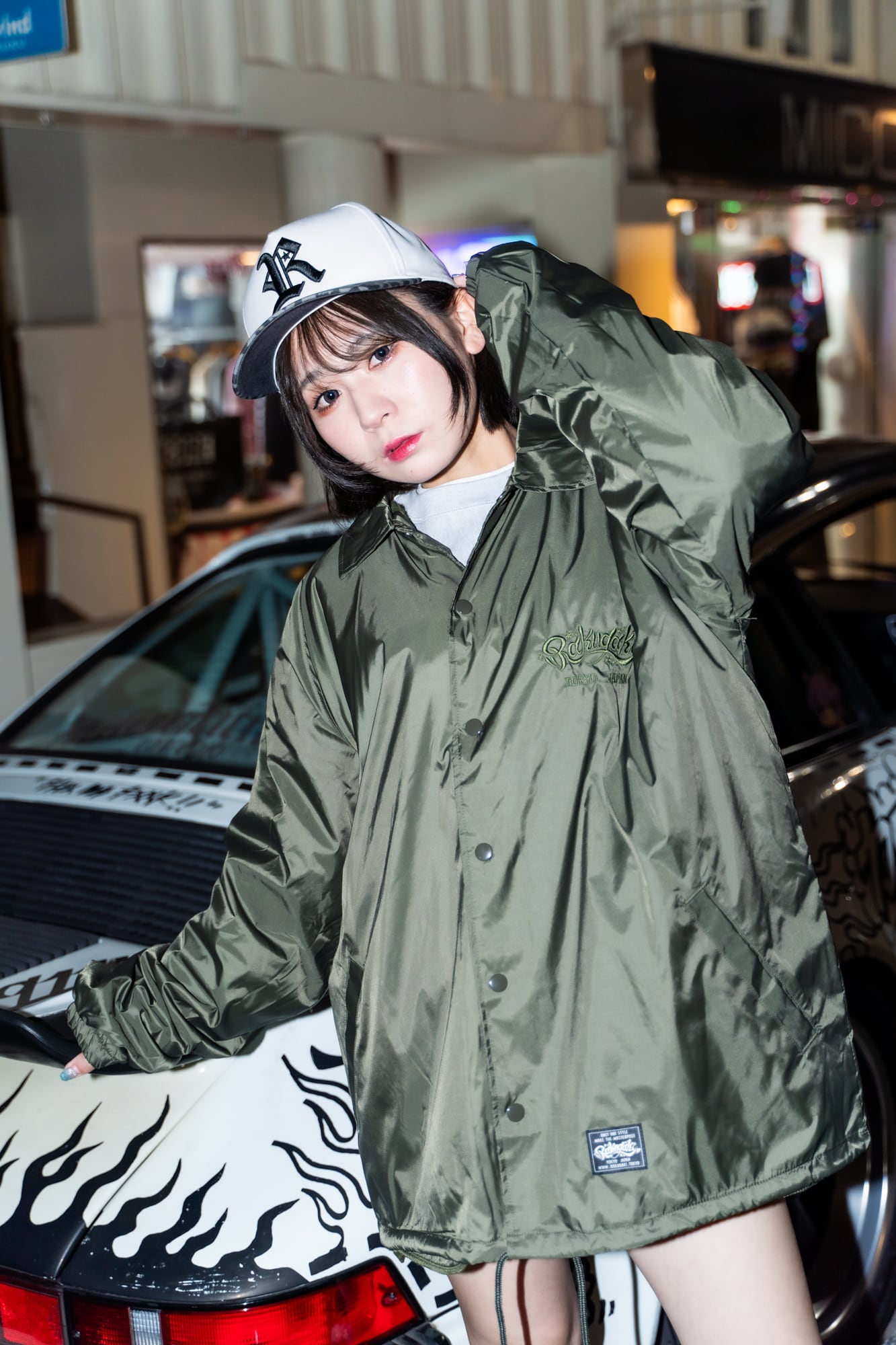 Rakugaki Boa Coach Jaket KHAKI × KHAKI | RAKUGAKI ONLINE STORE
