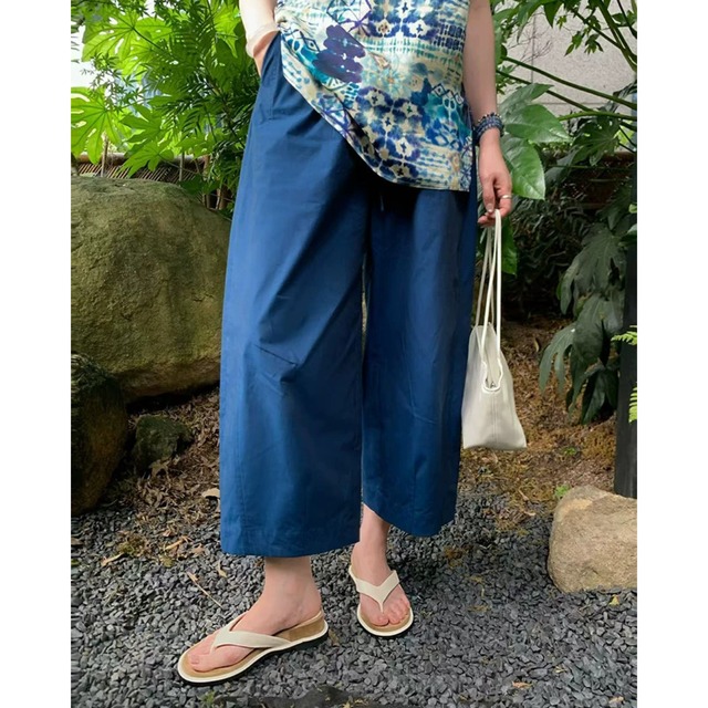 【ドローストリングワイドパンツ 】P00882