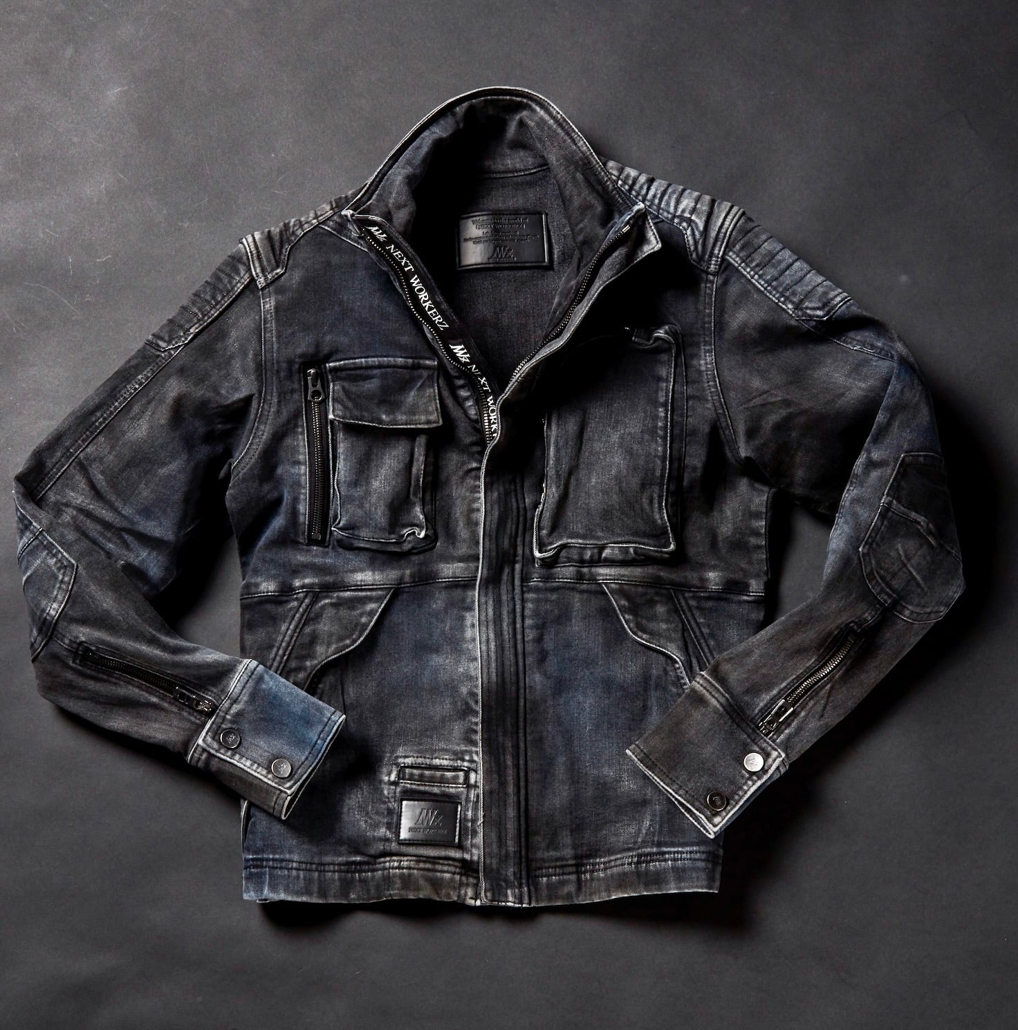 00s DOLCE&GABBANA rib riders jacket black | Pay ID