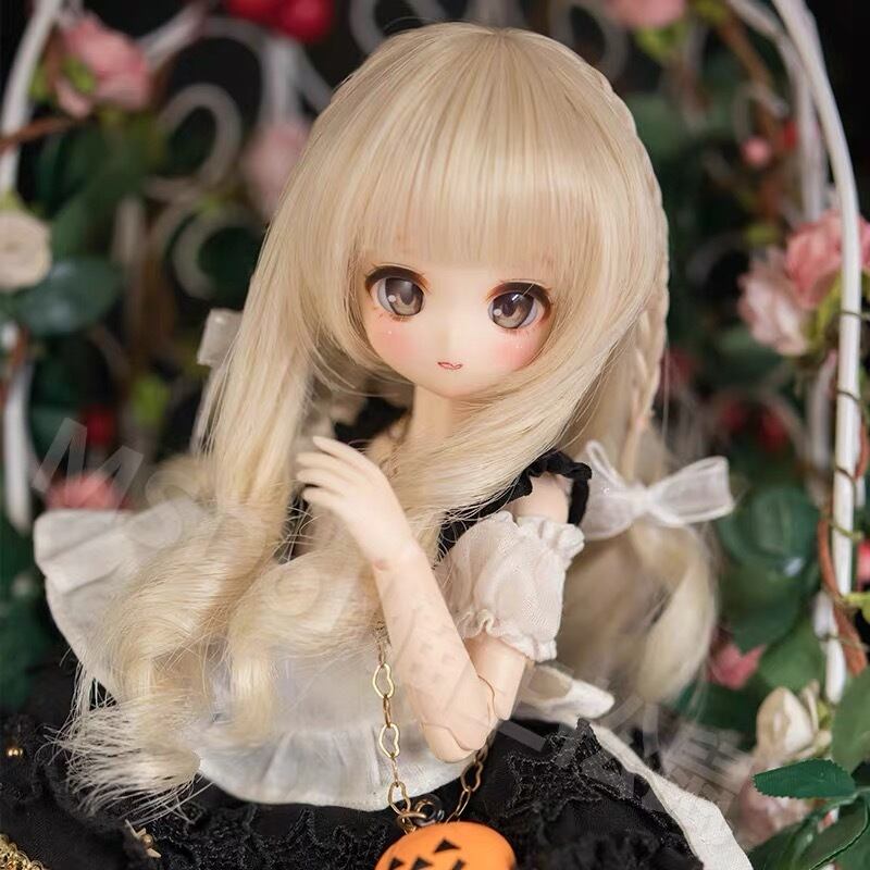 WE119 BJD 1/3 人形 ドール 用ウィッグ カツラ 耐熱 ハンドメイド-