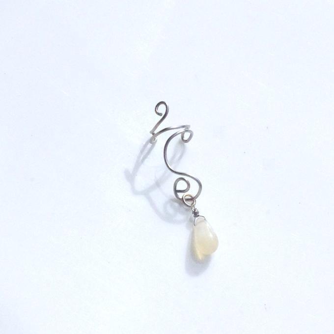 【Sale】一点物✦⋆.6月の誕生石⋆.·月の雫⋆.·ムーンストーンイヤーカフ✦ステンレス⋆.·✦