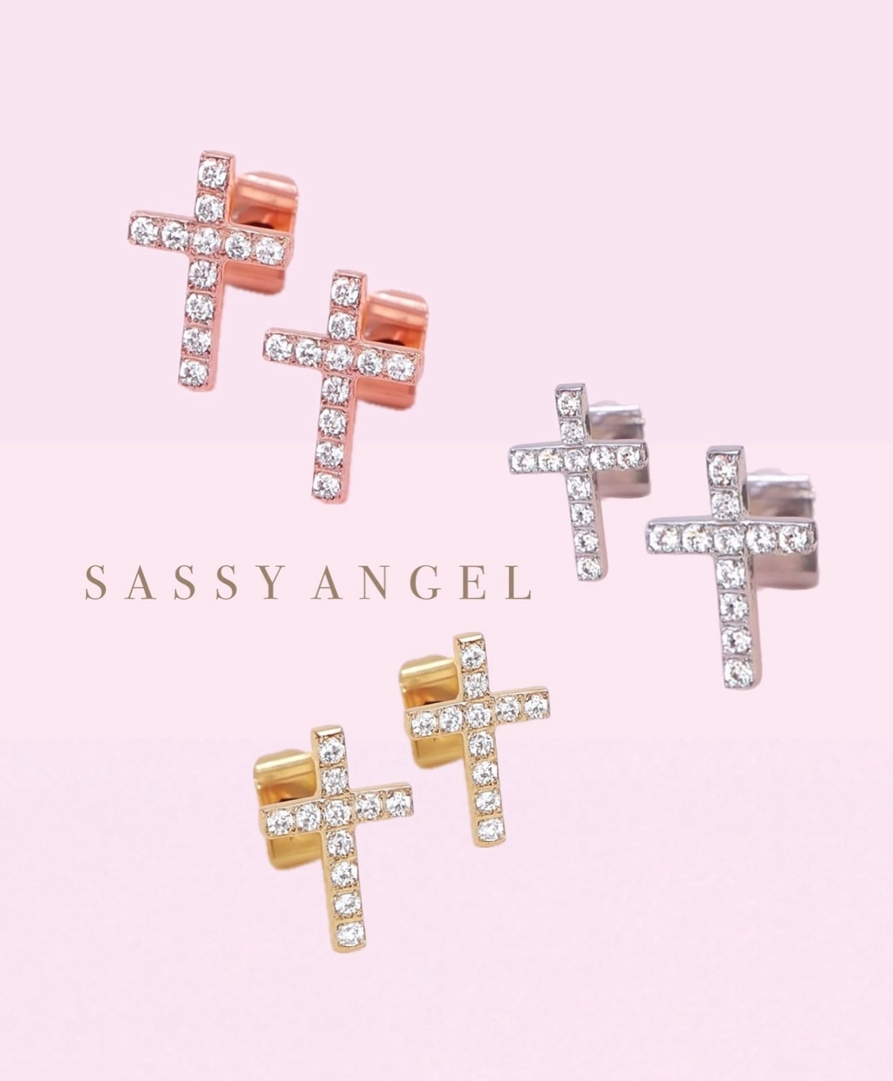 ジルコニアクロスピアス | SASSY ANGEL