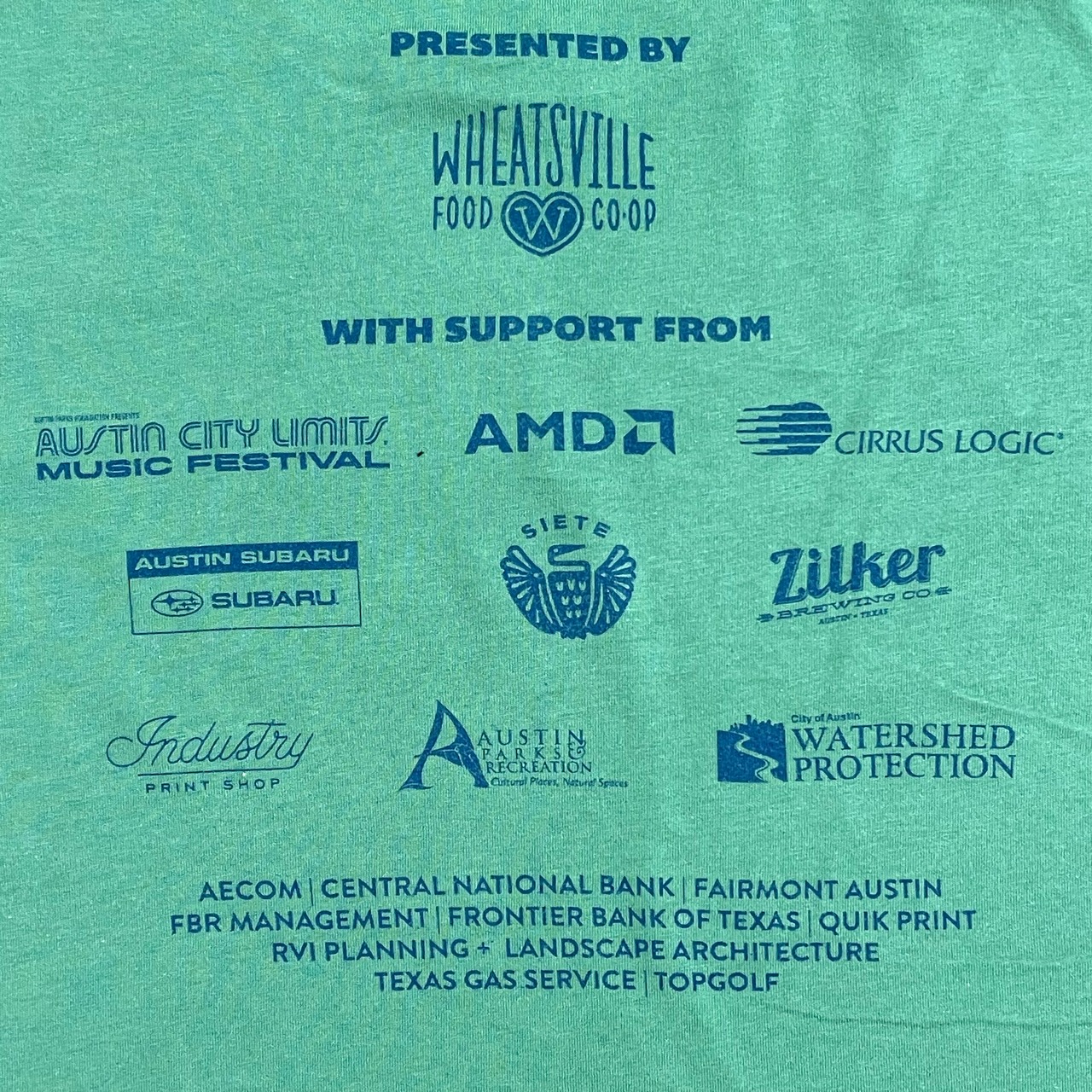 【CANVAS】AUSTIN PARKS FOUNDATION アーチロゴ イラスト バックプリント Tシャツ 企業ロゴ アースカラー オースティン LARGE US古着