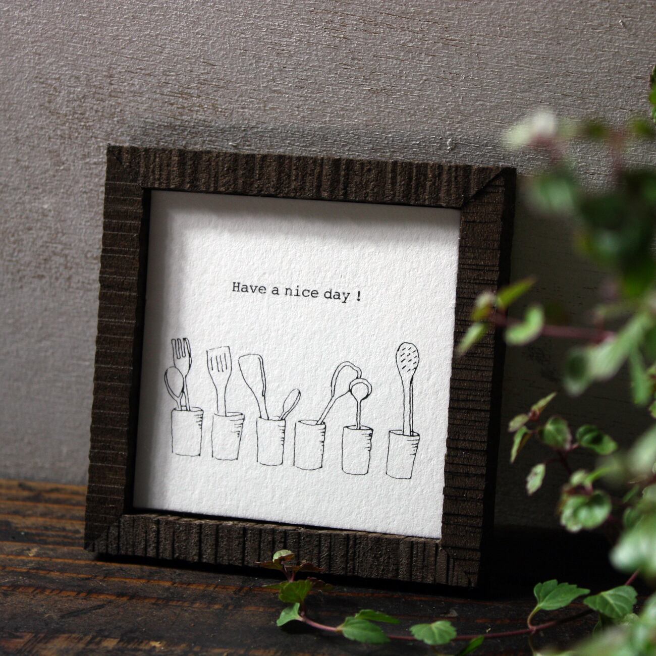 ミニアートパネル【ステキな一日を!】