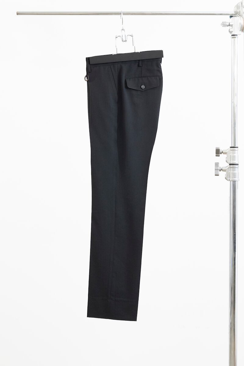 SOSHIOTSUKI FRONT LOWRISED TROUSERS (BLACK) S23AW10PT-W | IAAAM