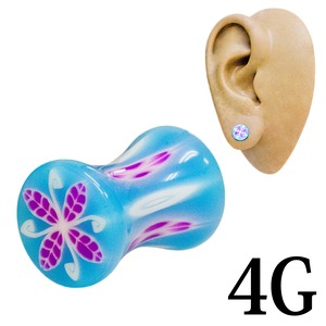 アクリルダブルフレアプリントプラグ4G(uv-pl-sale-4g)