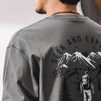 Back Print Long Sleeve Crew Neck T-Shirt ◇H0587