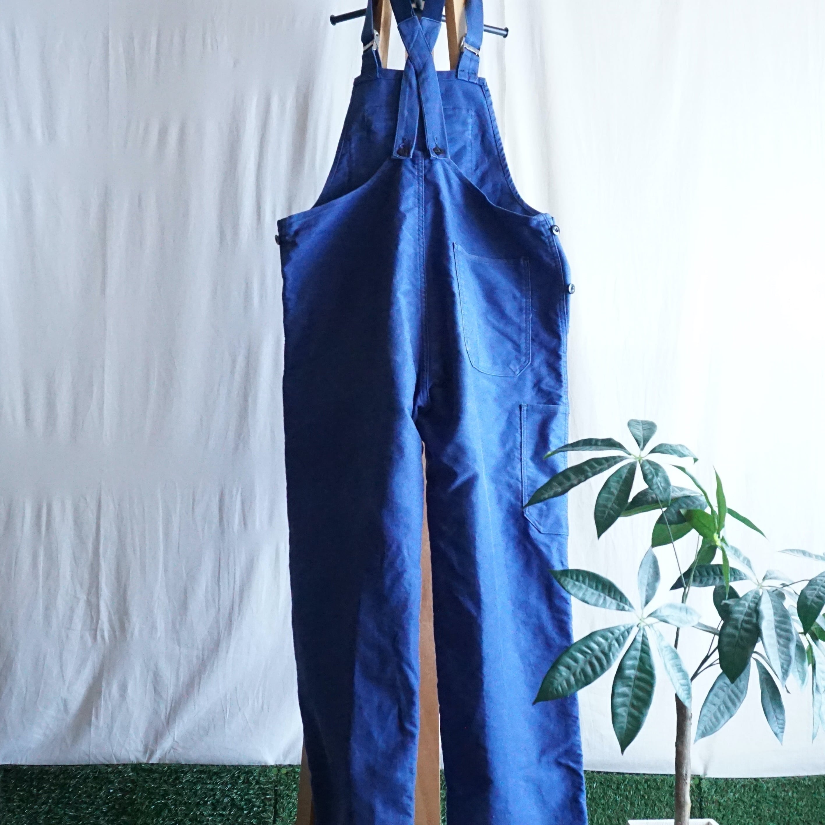 フランス モールスキン オーバーオール 60-70's France [C2581] | 古着