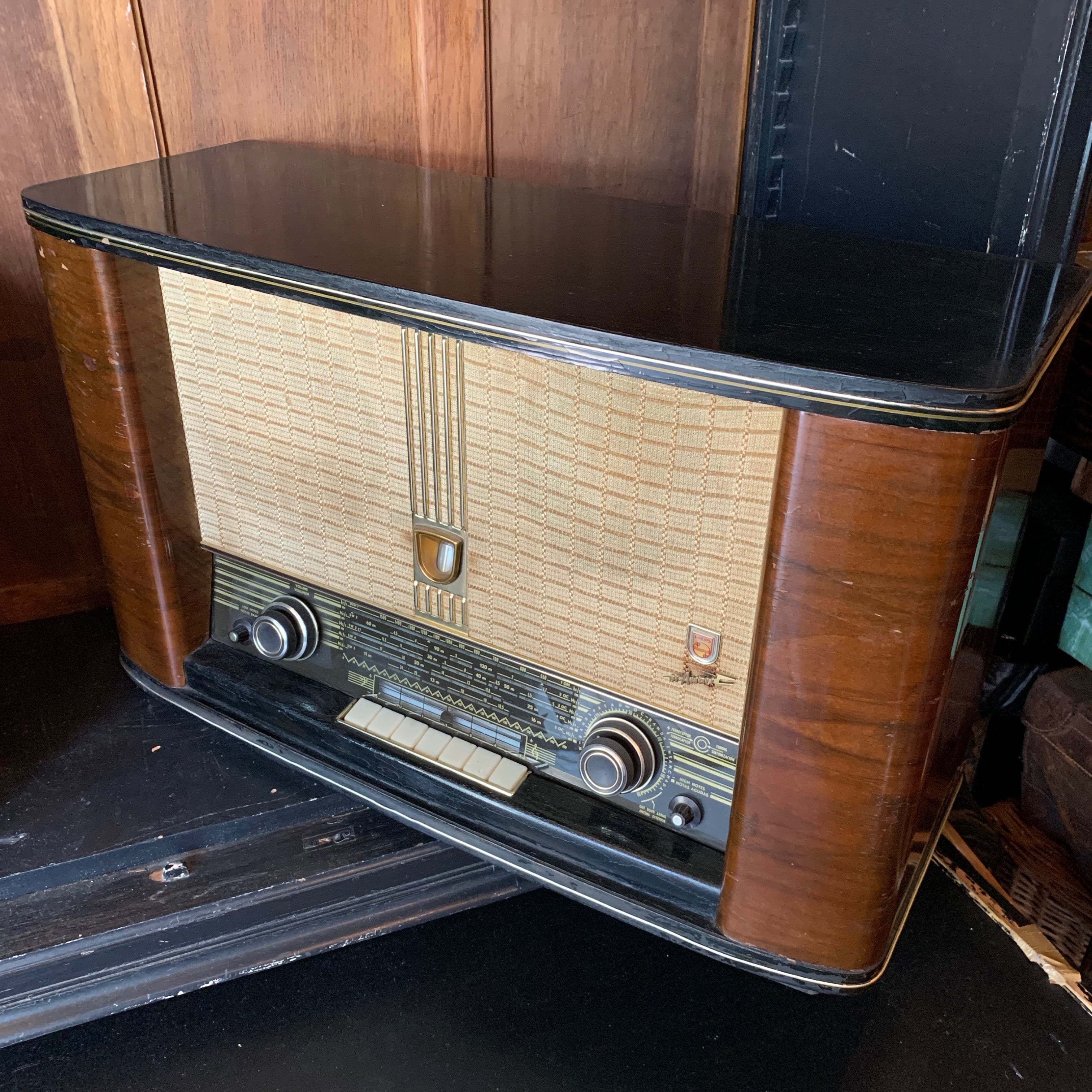 Holland Vintage PHILIPS フィリップス 真空管 ラジオ 大型 Holland Vintage PHILIPS フィリップス 真空管 ラジオ 大型