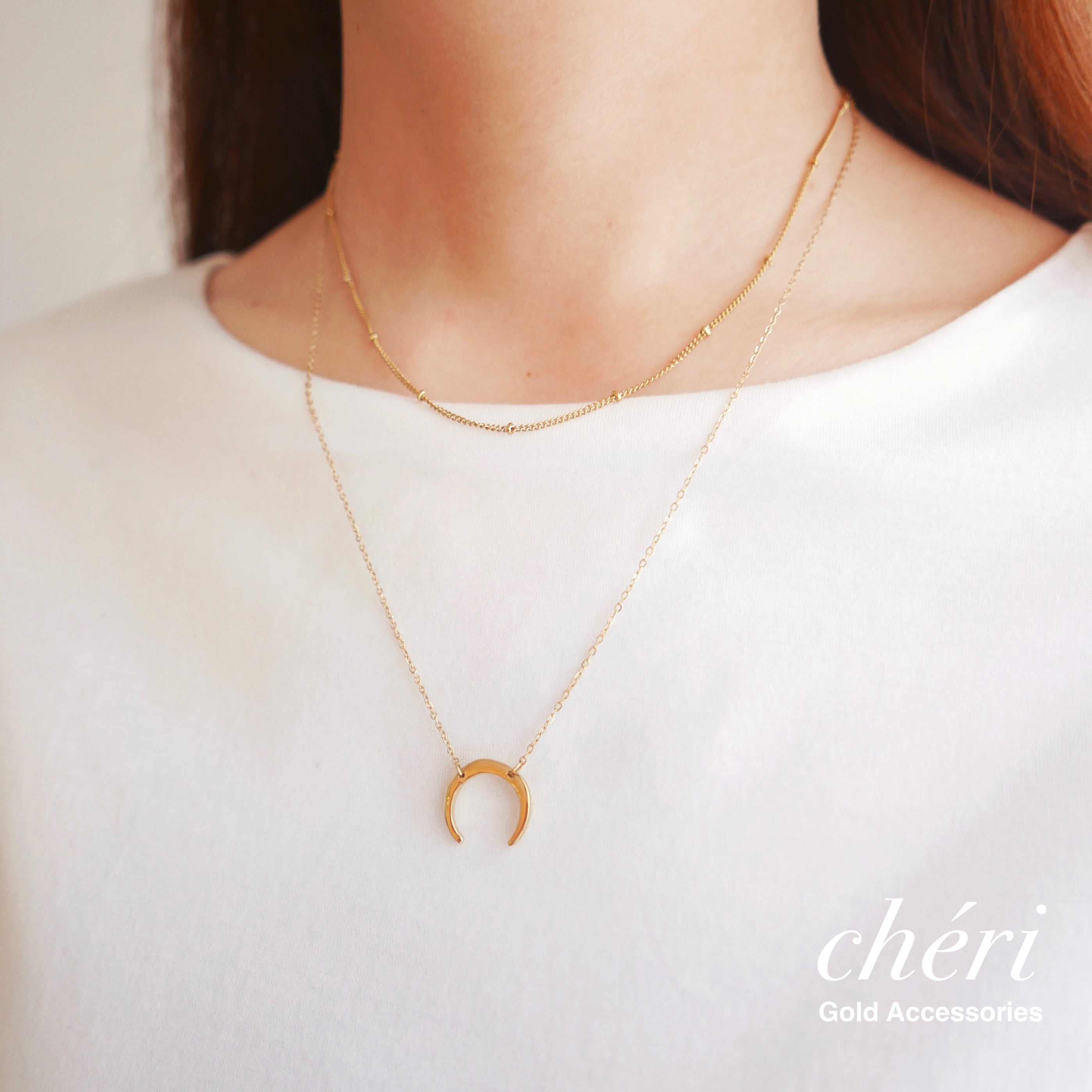 ホースシューネックレス | cheri | ゴールドアクセサリー（ピアスと