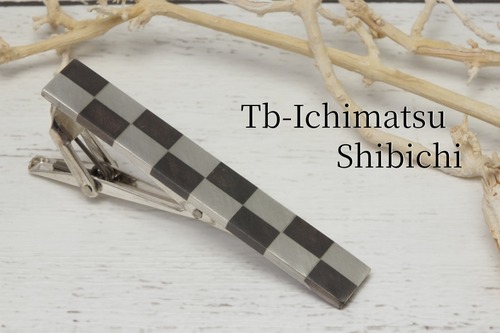 TieBar-Ichimatsu Shi --銀と四分一銀の市松タイピン
