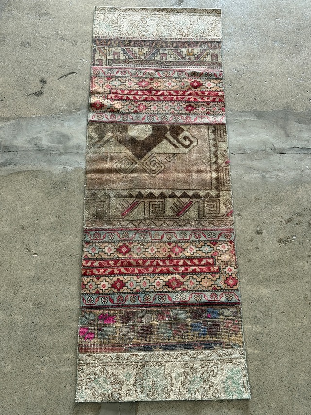 【送料込み】ヴィンテージ　トルコラグ　ランナー絨毯　キッチンマット　70×213　 TRB4114