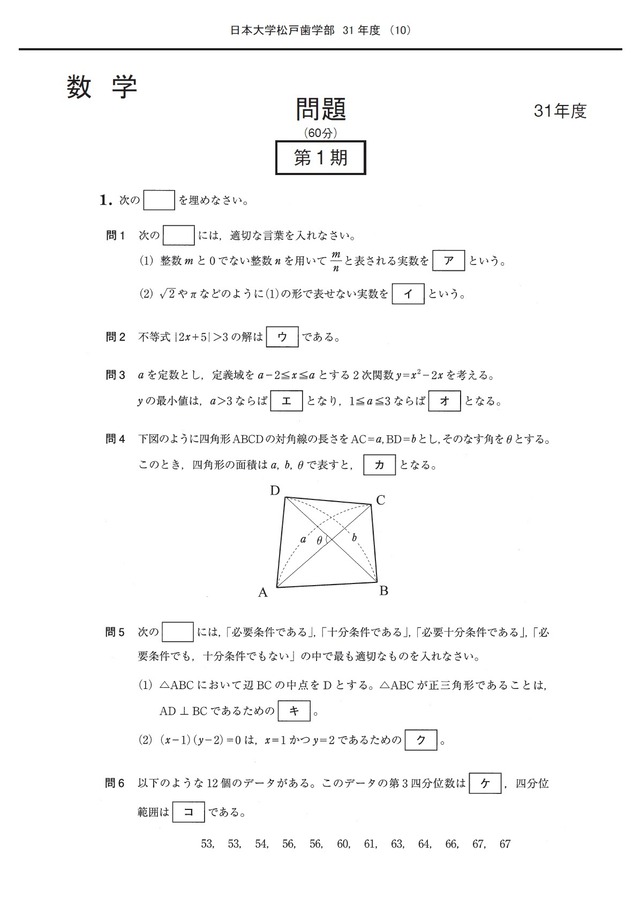 2026年度　私立歯学部入試問題と解答　5.日本大学松戸