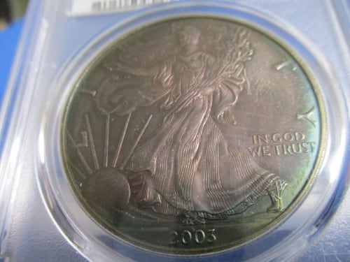 アメリカ シルバーイーグル 1ドル銀貨☆2003年／PCGS MS 67／希少な