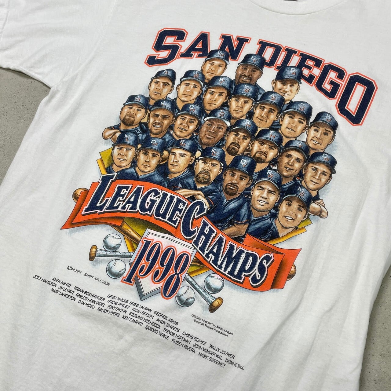 90年代 MLB SANDIEGO LEAGUE CHAMPS チームプリントTシャツ メンズL