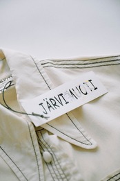 Stitch and patch silk blouse