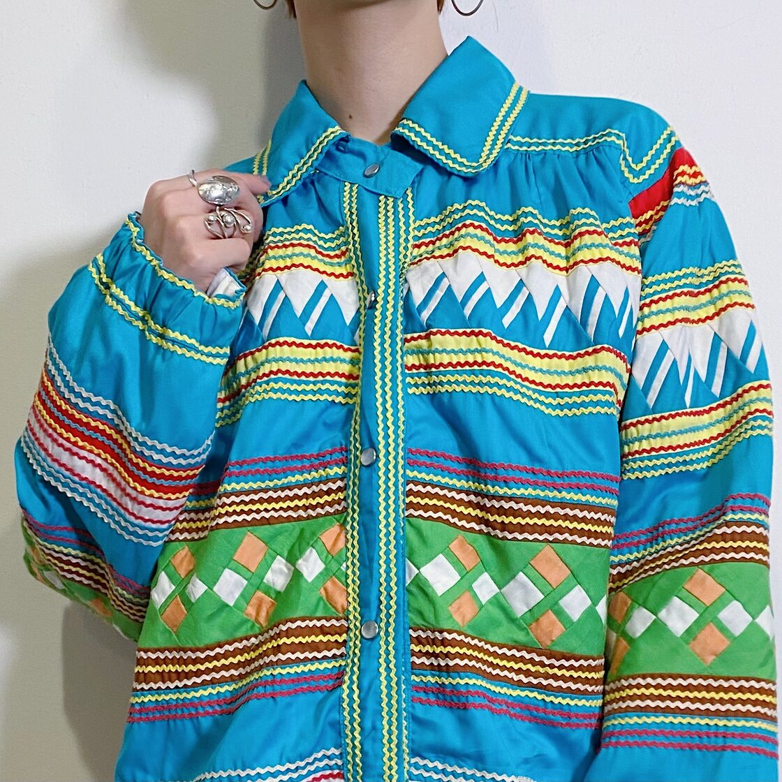60-70s seminole sax blue patchwork jacket | Pay ID