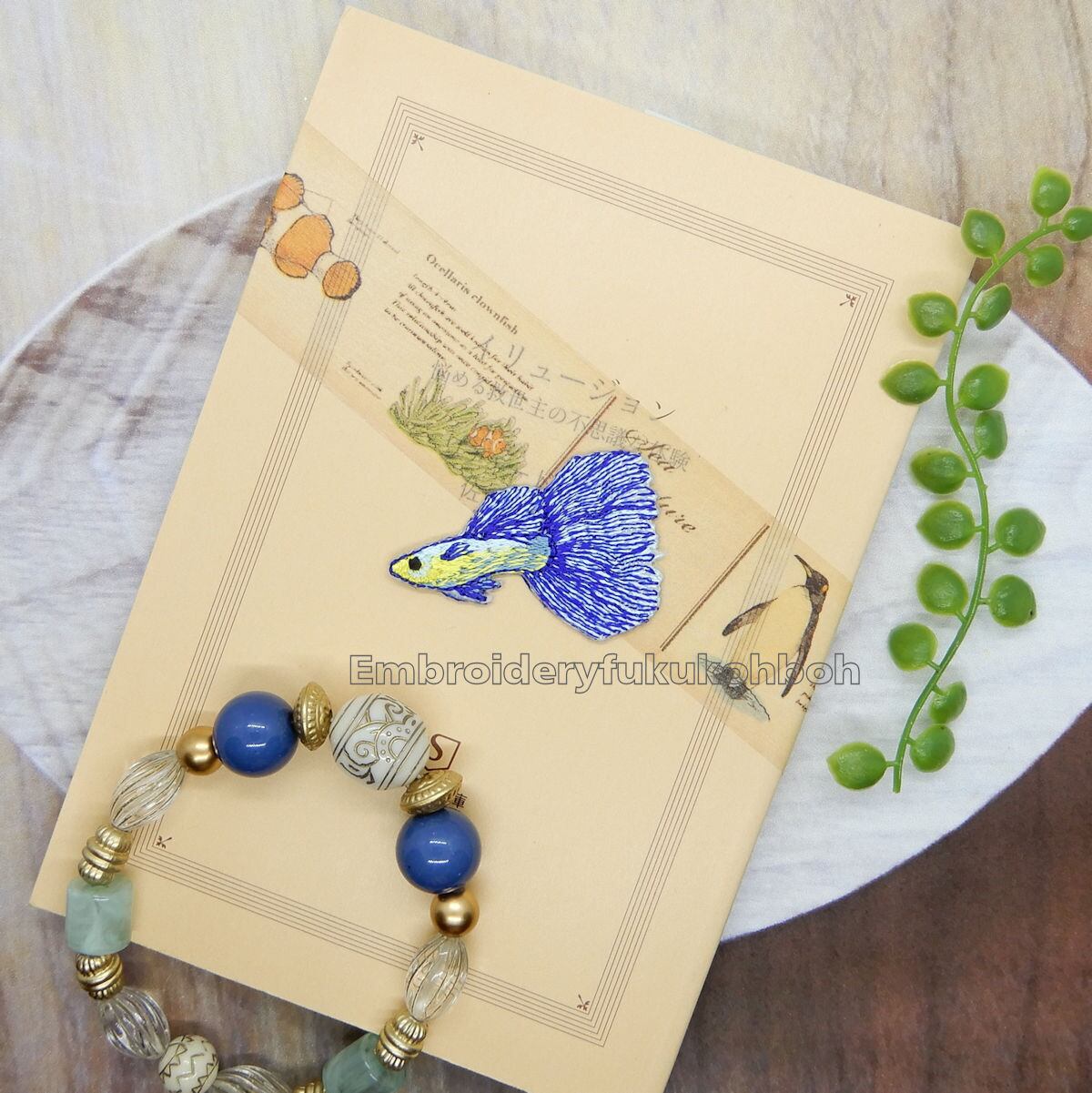 ベタ 熱帯魚 刺繍ワッペン 魚ワッペン  Embroidery福工房