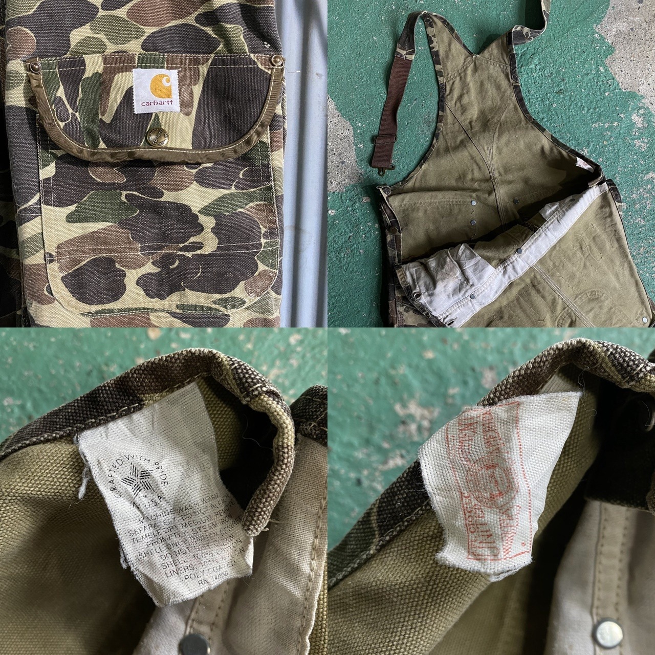 80年代 ビンテージ USA製 Carhartt カーハート ダックハンターカモ 