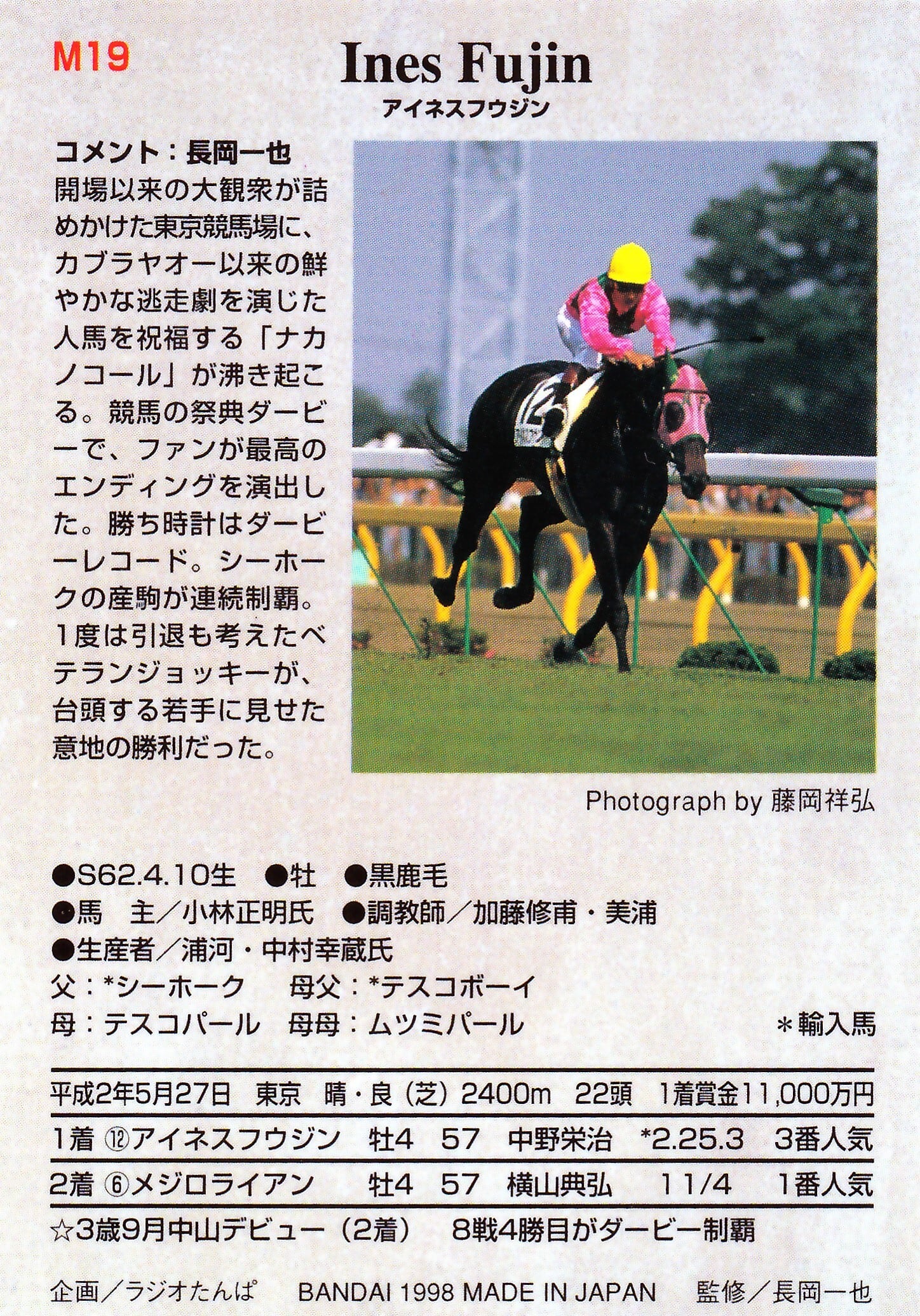 アイネスフウジン「サラブレッドカード 98年上半期版」M19 | カード