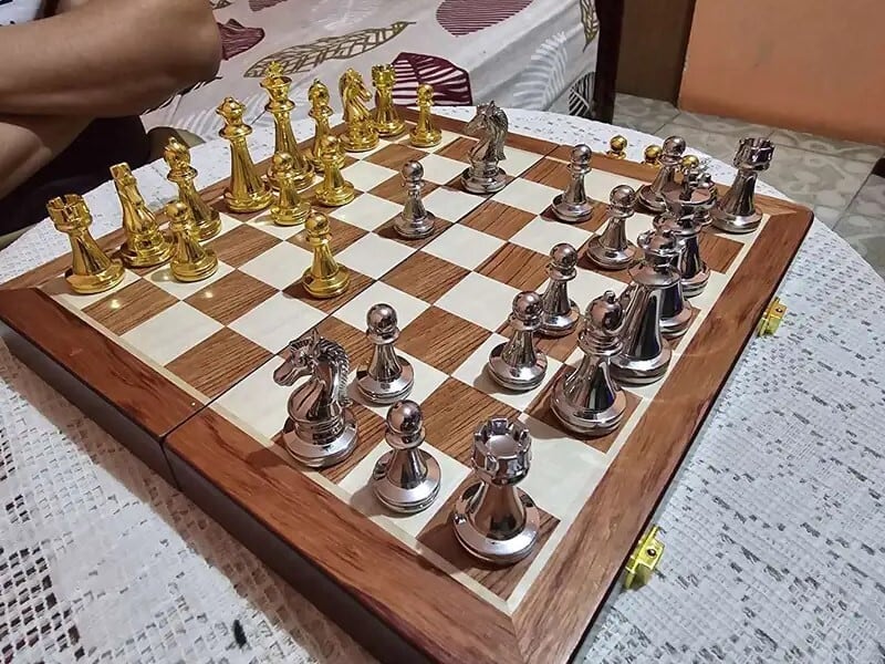 チェスセット エレガント 駒 亜鉛合金製 折り畳み 収納 おしゃれ 盤