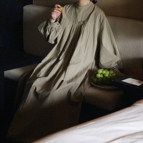 フロントタックロングワンピ ・12453
