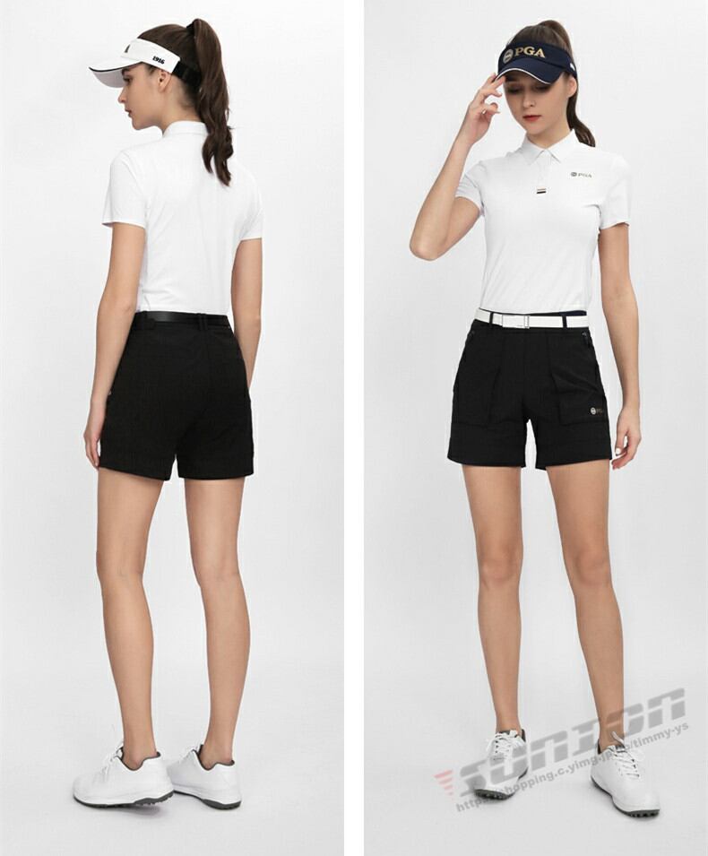 ゴルフウェア レディース ショートパンツ ゴルフ 膝上 五分丈パンツ