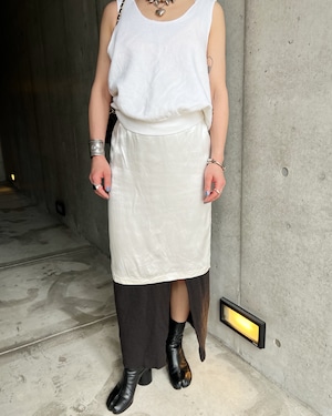 90s vintage design satin skirt