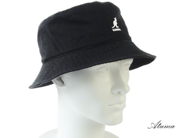 KANGOL・カンゴール/ Washed Bucket （ブラック）［コットン・バケットハット］