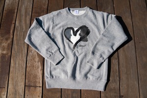 【12/24(木)20:00~ クリスマス特別価格】Heart monochro sweat/Gray