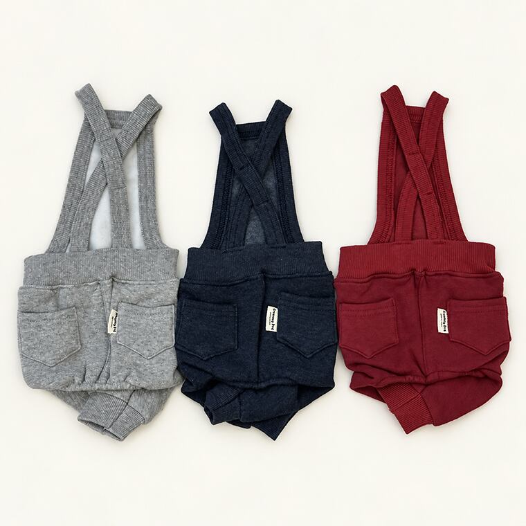 sweat pants S ~ XL 3color / 犬服 スウェットパンツ 裏起毛 無地 冬 犬用 ボトム スポーティ パンツ ドッグウェア 綿 シンプル 小型犬 中型犬 重ね着 ズボン 韓国ワンコ服 ペット洋服 伸縮性 可愛い つなぎ サスペンダー