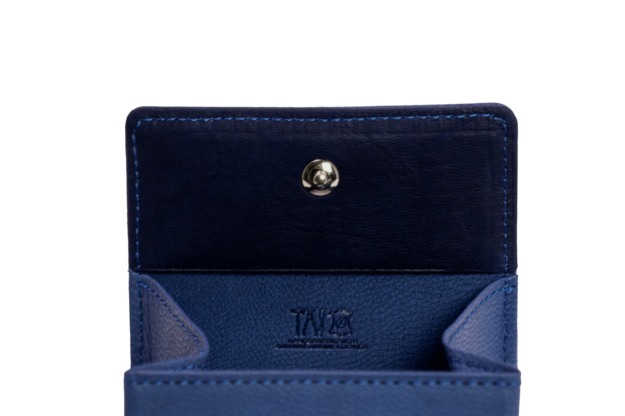 Denim × SUKUMO Leather coin case | tome-kon 留紺 | bluestone