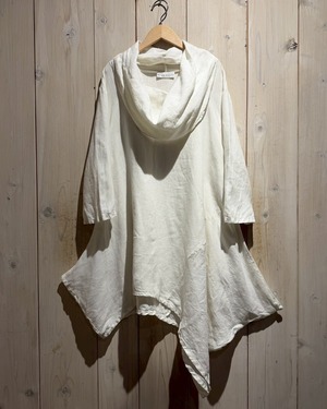 【a.k.a.C.a.k.a vintage】90's “brny walker” Beautiful Drape Vintage Linen Pullover