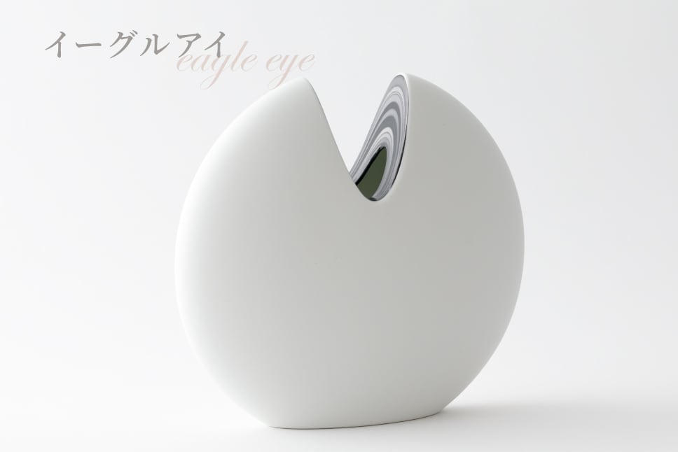 青山窯】伊万里焼／花器 ―石― 白磁 フラワーベース | ピースクラフツ