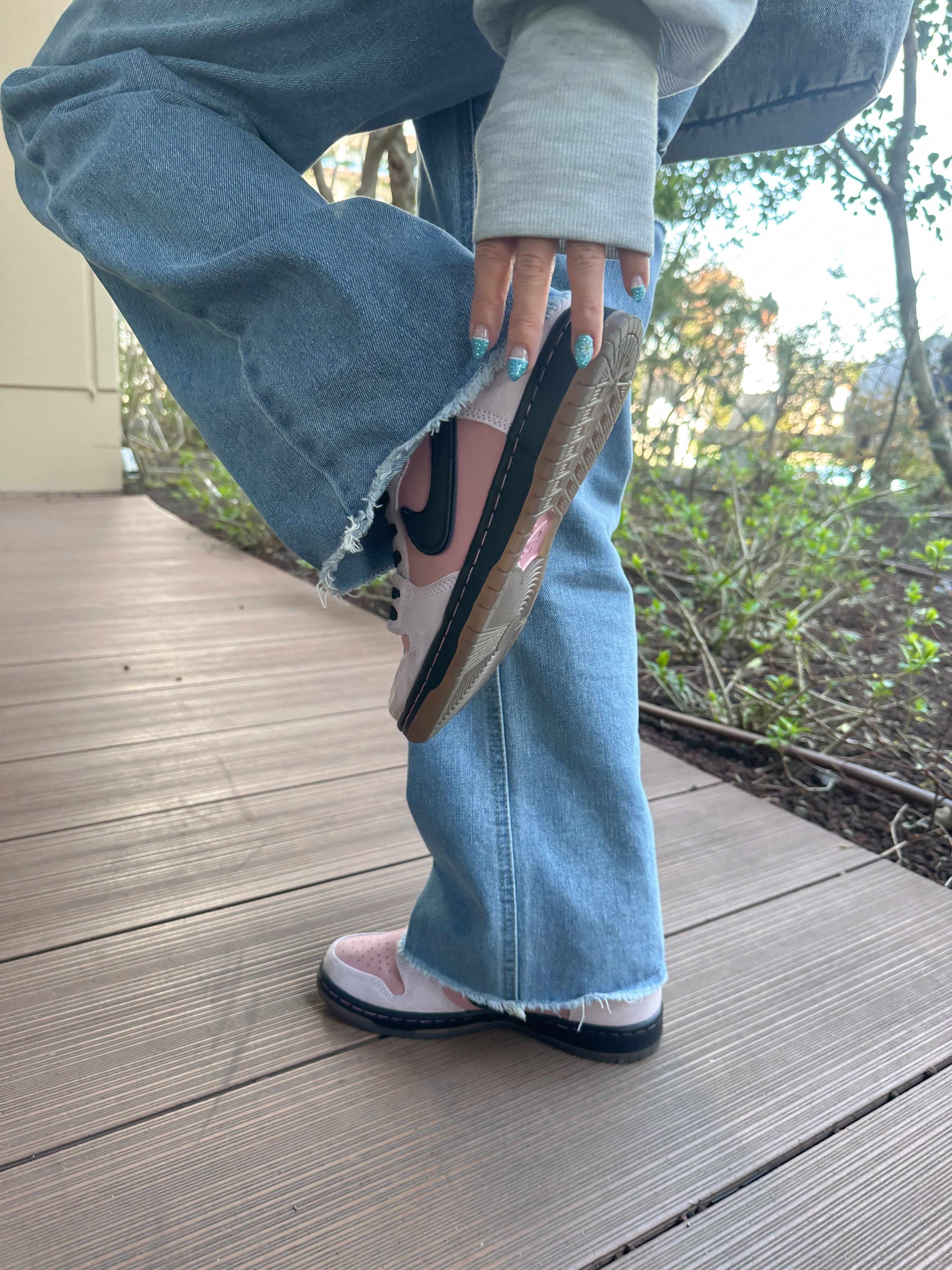 LEHUAOHIA -eternal love- HEART LOGO WIDE DENIM PANTS LEHUAOHIA -eternal love- HEART LOGO WIDE DENIM PANTS