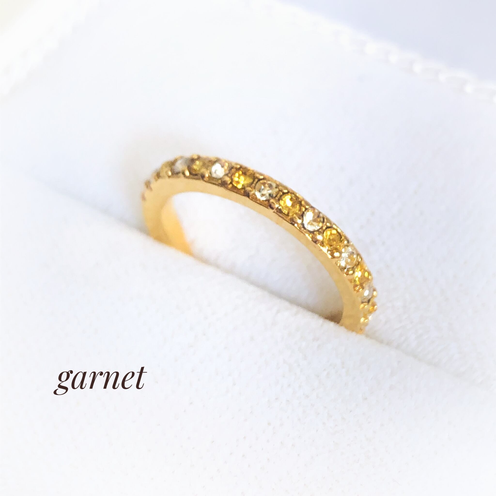 セミオーダー】スワロフスキーエレメントのリング 16連 266 | garnet