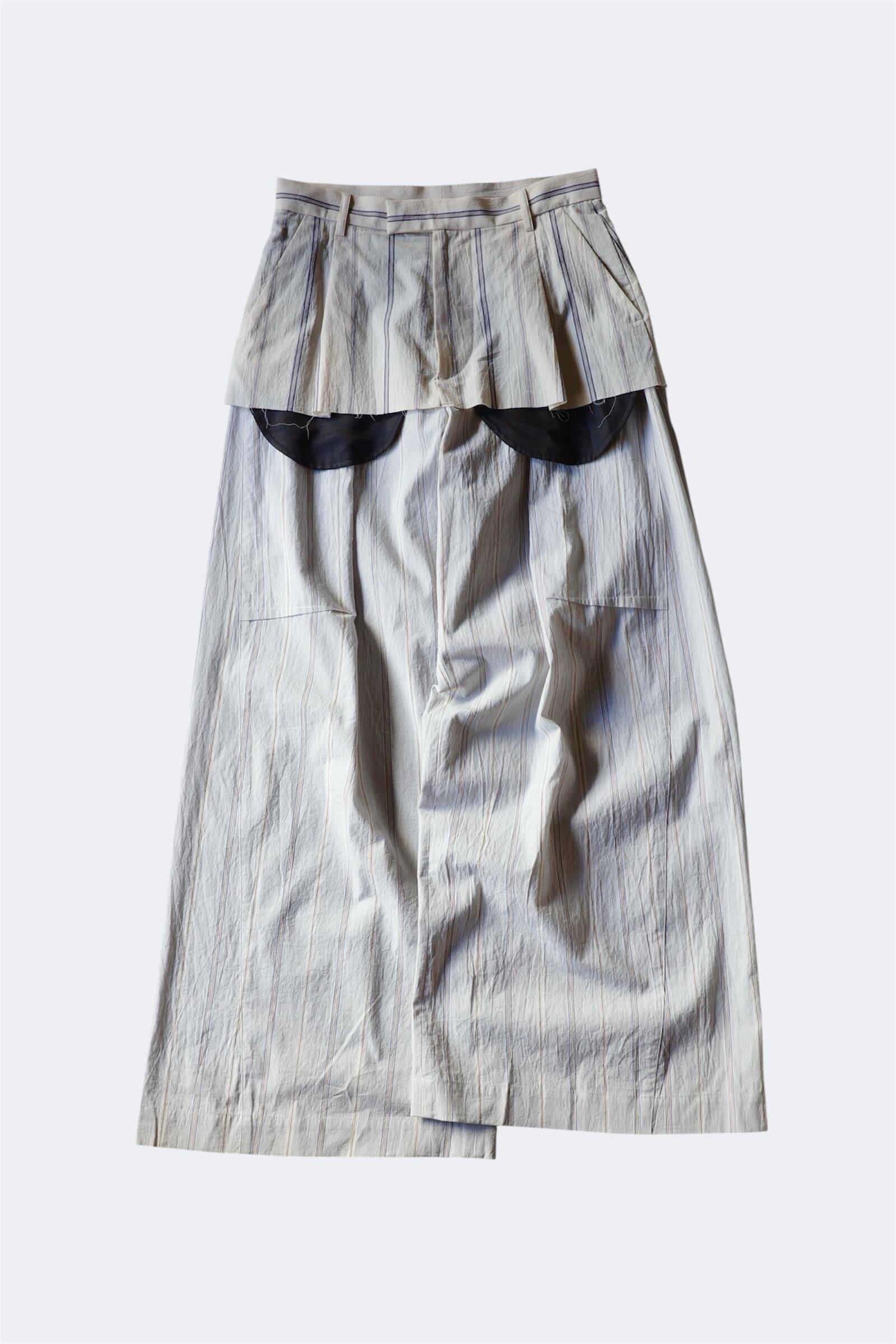 MARINA YEE【WIDE-LEGGED PLEATED TROUSERS -Black-】 | lloomm