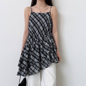 check frill camisole　k-0197