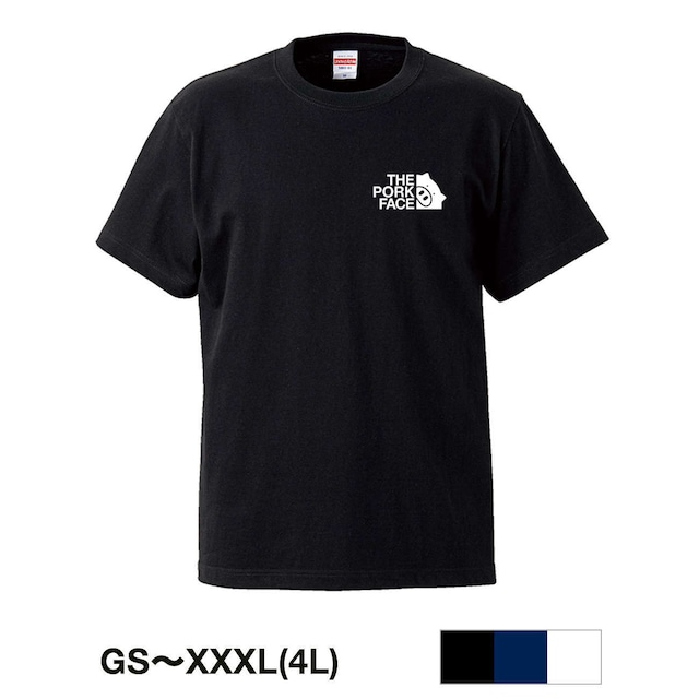 【メンズロゴ小】THE PORK FACE 半袖Tシャツ(9サイズ/3カラー)