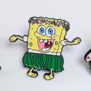 送料無料！ ★ピンズ PINS★ピンバッジ 【 SpongeBob SquarePants（スポンジボブ）】ピンズ 6Pセット / ピンバッジ / PINS〚アメリカン雑貨 アメトイ〛