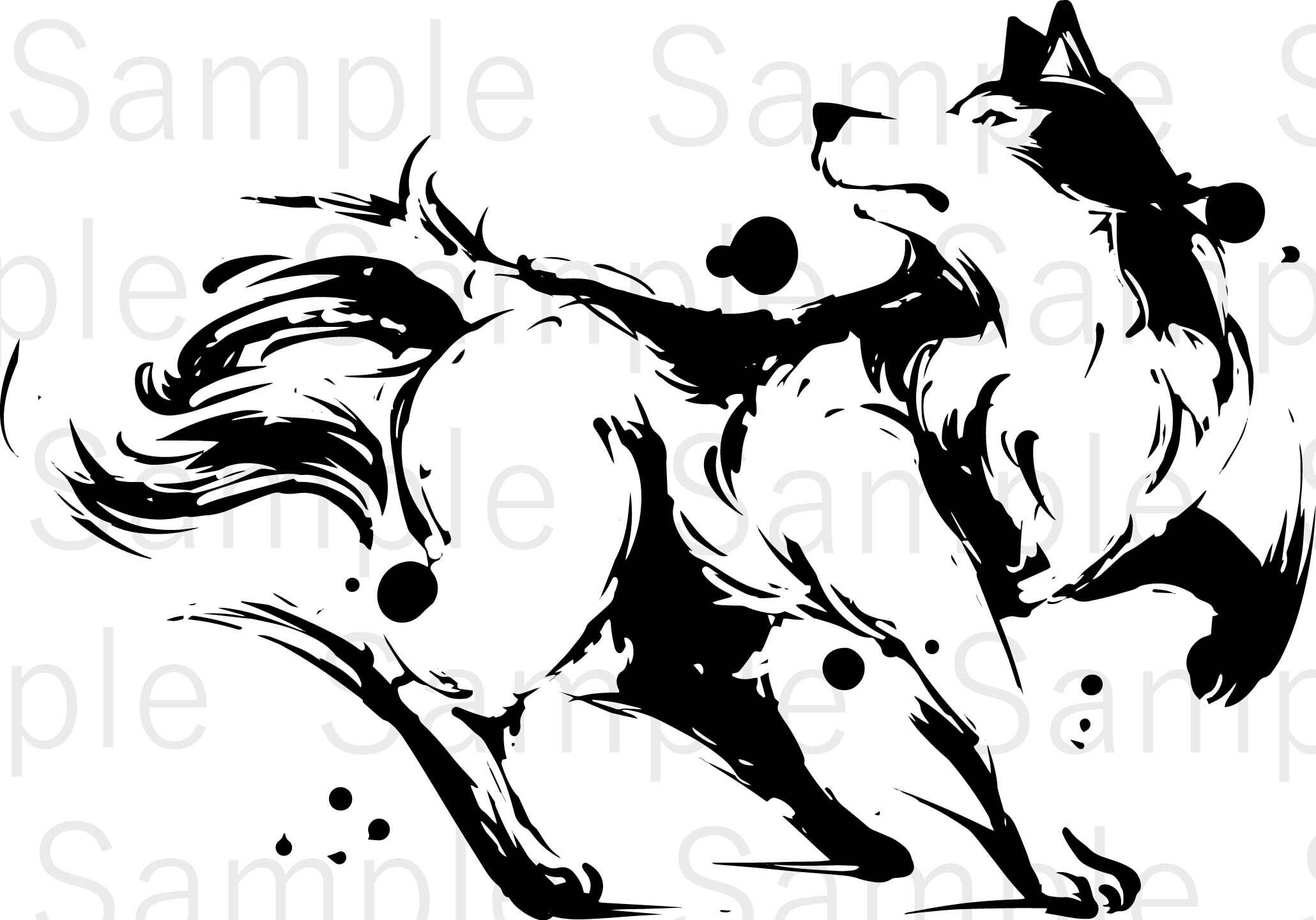 狼（Wild Motion） | デジタル墨絵処（Digital Sumi-e Studio）